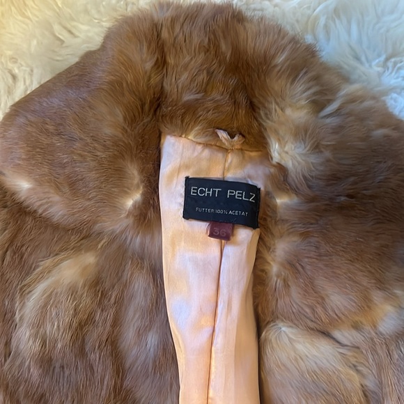 Real Rabbit Fur Brown Jacket - Picture 5 of 6